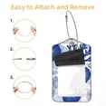 thumbnail image 2 of Square PU Leather Luggage Tags, 2 Pack, with Privacy Cover and Stainless Steel Ring - Suitable for Travel, Backpack, Handbag - Bag Tags, Handbag Tags Corals and Algae, 2 of 7