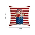 thumbnail image 3 of Lilgiuy 4th of July Pillow Covers, Patriotic American Flag Stars Independence Day Throw Pillow Covers Seasonal Holiday Throw Pillow Cases Holiday Gifts 18x18 Inch, 3 of 5