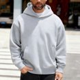 thumbnail image 2 of Xzbqbs Men's Loose Fit Pullover Hoodie Soft Lightweight Hooded Sweatshirt with Pockets Casual Solid Color Oversized Sweatshirts, 2 of 4
