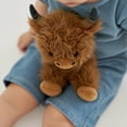 thumbnail image 4 of Highland Cow Plush Toy Cute Yak Doll with Long Fluffy Hair Soft Stuffed Animal Gift for Kids Adults Cow Lovers, 4 of 7