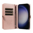 thumbnail image 5 of Dteck for Samsung Galaxy A36 5G Case Wallet with RFID Blocking Card Holder for WomenMen, PU Leather Magnetic Snap Flip Zipper Strap Crossbody Wallet Phone Cover 6.7",Rosegold, 5 of 10