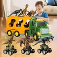 thumbnail image 6 of Outlet!4-in-1 Dinosaur Toys for Kids 3-5, Dinosaur Truck with 3 Pack Small Pull Back Dino Car, Dinosaur Cars Set, Birthday, Big Trucks Toys for 3 + Year Old Boy and Girl -Green, 6 of 6