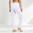 thumbnail image 6 of Sweatpants for Women 2026 Trendy High Waisted Baggy Sweat Pant with Pockets Casual Fleece Joggers Lounge Trousers Trendy,White M, 6 of 8