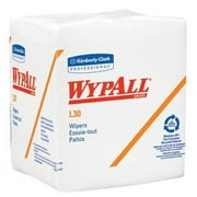 WypAll* L30 Wipers, 1/4-Fold, 12 1/2" x 12", White, 12 Packs/90 Each (8 Box)