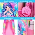 thumbnail image 4 of AGSDON 3PCS Mermaid Backpack for Girls, 16" Preschool Elementary Bookbag, Kids Sequin Cute Backpacks and Lunch Box, 4 of 9