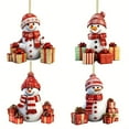 thumbnail image 2 of karymi Christmas Snowman Hanging Decoration Flat Gift Snowman Car Decoration Hanging Christmas Tree Hanging Decoration Mens Christmas Gifts Clearance Sales Clearance Sales Savings Week, 2 of 9