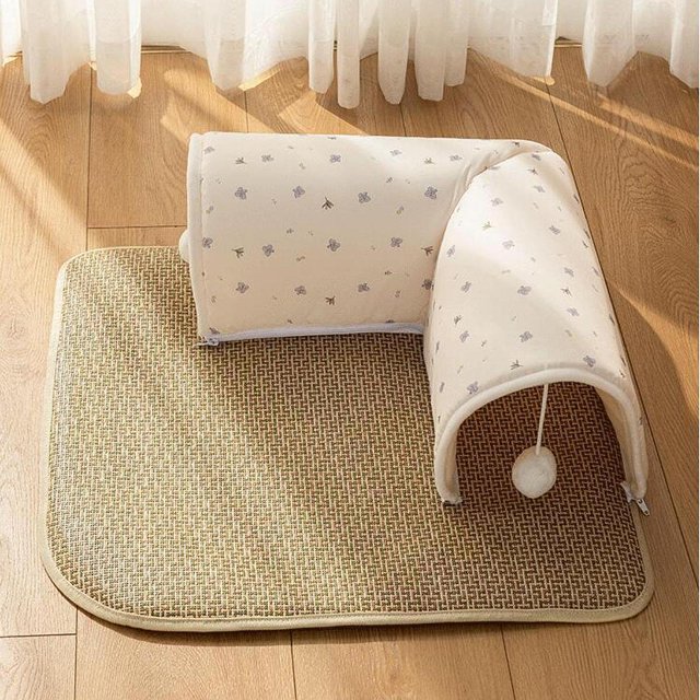 Cama túnel para gato Fernando escondite con estera extraíble parque infantil juguete interactivo cabaña para conejitos L