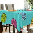 thumbnail image 3 of Easter Eggs Blue Tablecloth Rectangle Colorful Table Cloth Large Square Table Cover for Dining Kitchen Party 60"x120" Decor Gift, 3 of 7