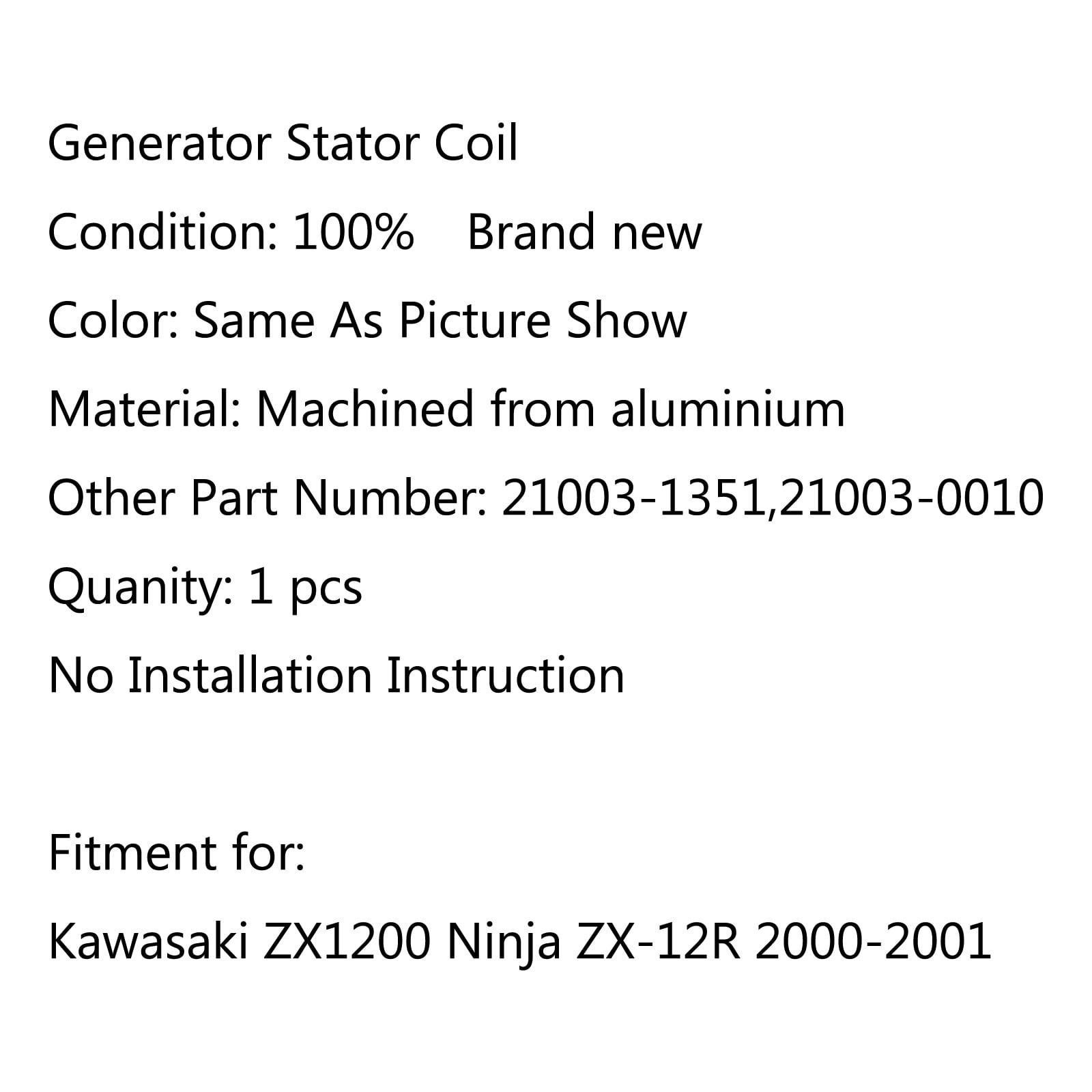 Motor Genic Generator Stator Coil 21003-1351 For Kawasaki ZX1200