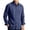 Navy, variant on Linen Button Down Shirt Long Sleeve Solid Pocket Collared Light Breathable Casual Vacation Shirt, 3XL