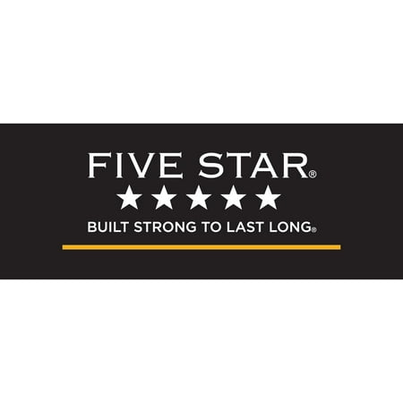 Five Star Zipper Binder, 2 Inch 3-Ring Binder with Round Rings, 5-Tab Expanding File, 380 Sheet Capacity, Black (72536)