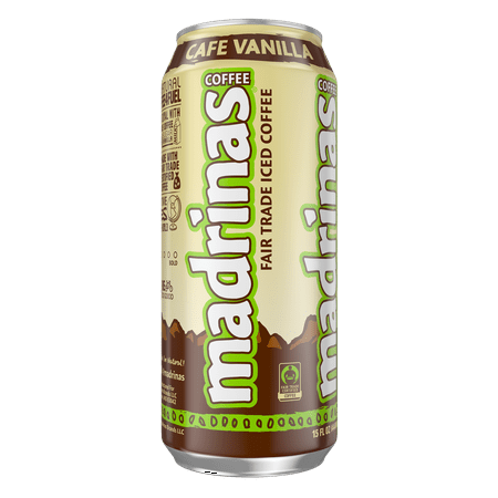 Madrinas Fair Trade Cold Brew Cafe Vanilla Coffee, 15 Fl. Oz., 12 Count