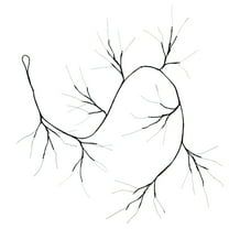 Nearly Natural 6.5ft. Pre-Lit Artificial Halloween Black Twig Garland with 48 Purple LED Lights