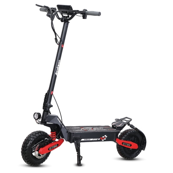 GT06 1200W Off-Road Electric Scooter, 32MPH Top Speed, 48V 23Ah Battery, Foldable EScooter for Adults, Black