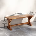 thumbnail image 3 of Outsunny Wooden Outdoor Bench, Rustic Garden Bench Loveseat, Carbonized, 3 of 10