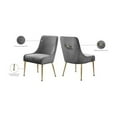 thumbnail image 2 of Meridian Furniture Owen Velvet Dining Chair in Gray (Set of 2), 2 of 5