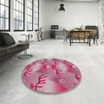 thumbnail image 4 of Ahgly Company Machine Washable Indoor Rectangle Transitional Cadillac Pink Area Rugs, 7' x 10', 4 of 7