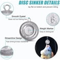 thumbnail image 2 of Disc Sinkers Fishing Weights, Coin Fishing Sinkers Weights Saltwater Surf Fishing Weights Bottom Drifting Trolling Catfishing Fishing Sinkers Saltwater Gear Tackle 1oz 2oz 3oz 4oz 5oz 6oz 8oz, 2 of 8