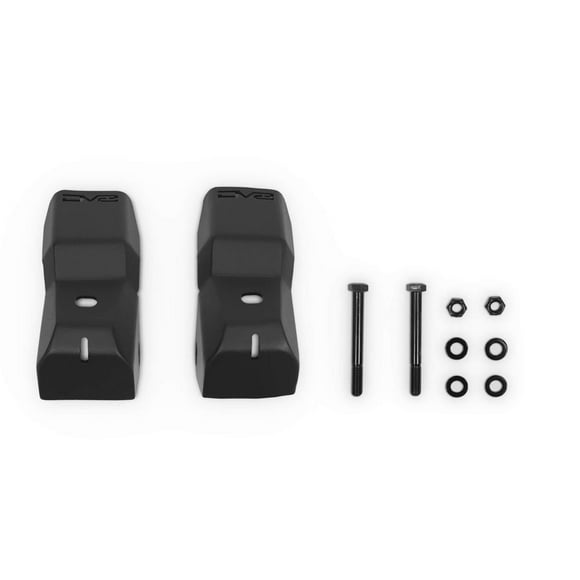 DV8 Offroad Skid Plate SPTF3-01 Protects Lowest Point on Rear Axle; Bolt-On; Powder Coated; Black; Steel; Set of 2