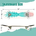 thumbnail image 2 of 31'' Complete Skateboard 7 Layer Canadian Maple Double Kick Deck Skateboards drawn pineapple succulent Skate Board for Beginner Adult Gifts, 2 of 5