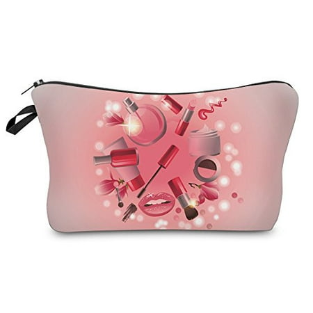 Little Black Travel Case - StylesILove Cosmetic World Collection Pouch Travel Case Makeup Bag (Pink)
