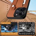 thumbnail image 5 of For iPhone 14 Pro Phone Case，Luxury Leather Wallet protection Shockproof Case，Slim Card Solt Case, 5 of 5