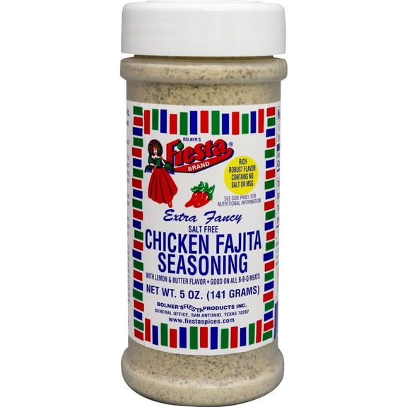 Pack Of 3 Bolner's Fiesta Salt-Free Chicken Fajita Seasoning, 5 oz (Package May Vary)