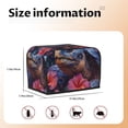thumbnail image 5 of Balery Realistic Flower Turtle Pattern Oven Cover Kitchen Bread Machine Protector, 2 Slice Toaster Cover for Home, Anti Dust Fingerprint Coaster Cover, 5 of 7