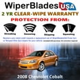 thumbnail image 2 of 2008 Chevrolet Cobalt Beam Wiper Blades Wipers w/2yr Warranty (Set of 2) (WiperBladesUSA), 2 of 5
