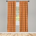 thumbnail image 3 of Ambesonne Fashion Curtains, Abstract Grungy Shapes Art, Pair of 28"x63", Burnt Orange and Caramel, 3 of 5