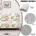 thumbnail image 6 of ZIATUBLES Floral White Armless Sofa Futon Slipcover, Stretch Soft Couch Cover with Elastic Bottom, Dustproof Washable Sofa Bed Cover for Living Room Bedroom, 6 of 9