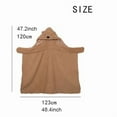 thumbnail image 6 of Bear Fleece Hooded Blanket Winter Warm Blanket for Office Bedroom Living Room Wearable Soft Cute Blanket Shawl (brown,120cm 47inch), 6 of 7