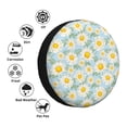 thumbnail image 4 of Naloa Daisies Flowers PVC Leather Spare Tire Wheel Cover for Car Truck SUV Camper Trailer Universal Fit many size14 inch, 4 of 6