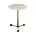 thumbnail image 4 of TOV Furniture Orbital 23.2"H Transitional Marble Side Table in Antique Brass, 4 of 7