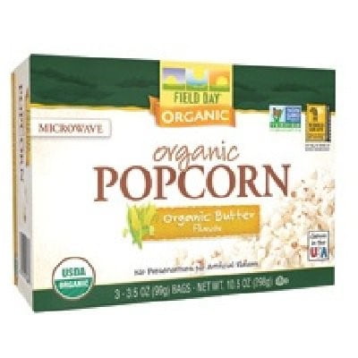 Field Day Organic Light Butter Popcorn, 3 Oz, 3 Ct by Field Day