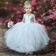 thumbnail image 4 of Bagilaanoe Little Girl Party Dress Sequins Sleeveless A-line Princess Dresses 1T 2T 3T 4T 5T 6T 7T 8T Kid Patchwork Tulle Skirt Formal Gown Dresses, 4 of 6