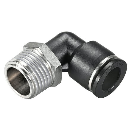 

Push to Connect Tube Fitting Male Elbow 12mm Tube OD x 1/2 NPT Thread Pneumatic Air Push Fit Lock Fitting