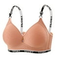 thumbnail image 2 of QNANSPI Women Comfortable Bras, Sports Bras for Women, Women's Print Wireless Bra Plus Size B C Cup Unlined Back Hook Everyday Bra, 2 of 3