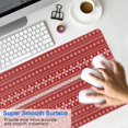 thumbnail image 4 of Long Mouse Pads for Desk,Red Christmas Pattern Desk Mats on Top Of Desks, Desk Mouse Pad Extra Large with 3mm Non-Slip Base and Stitched Edge for Gaming,Office,Work,Home 31.5x11.8in, 4 of 5