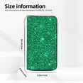thumbnail image 2 of Leather Thin Slim Wallets for Women Men - Emerald Glitter Sparkles Clutch Card Wallet for Women Men with Zipper, 2 of 7