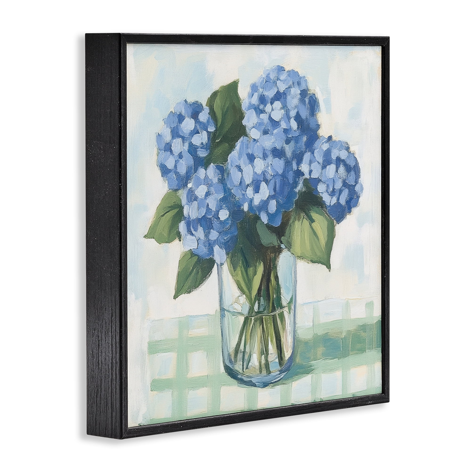 Stupell Industries Quaint Picnic Hydrangeas Black Framed Giclee Art, design by Petal Prints Design