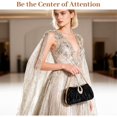 thumbnail image 3 of JKCCZLL Women Elegant Evening Clutch Bag Purse with Detachable Chain Shoulder Crossbody Bags, Handbag for Wedding Party,Black,party, 3 of 6