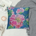 thumbnail image 2 of Colorful Chinoiserie Flower Farmhouse Throw Pillows Hot Pink Royal Blue Peony Floral WhiteCushion Cover Chinoiserie Style Accent Pillow for Sofa Couch Car Chair, 2 of 5