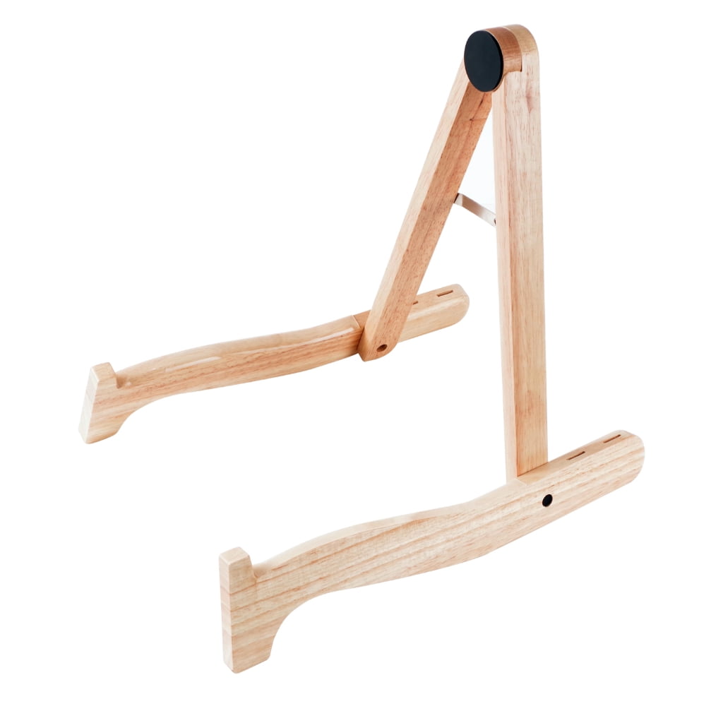 Ukulele Stand Wood Guitar Rack A-Frame Style Standing Musical Instrument Holder with Smooth Side for Ukuleles Violins