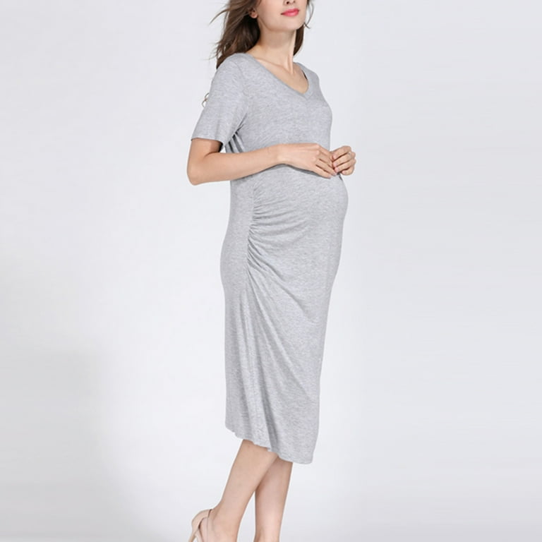 bump friendly dress Ribbon Waist Floor-Length Lace Bump Friendly Dress main image 0
