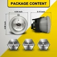 thumbnail image 4 of For 05-10 Jeep Grand Cherokee Chrysler 300 Dodge Fog Lights Clear Lens Lamp Pair, 4 of 10