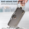 thumbnail image 3 of ELEHOLD Case for Samsung Galaxy A52 5G, RFID Blocking Zipper Leather Wallet Stand Case with Card Slot & Wrist Strap & Ring Holder,Gray, 3 of 10