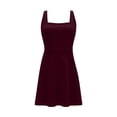 thumbnail image 6 of Cekizud Summer Dresses for Women Square Neck Sleeveless A-Line Mini Dress for Work Office Party,Sizes S-2XL, 6 of 6