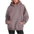 thumbnail image 2 of Timegard Oversized Hoodies for Women Drop Shoulder Sweatshirts Loose Comfy Pullover with Pockets Fall Winter, 2 of 7