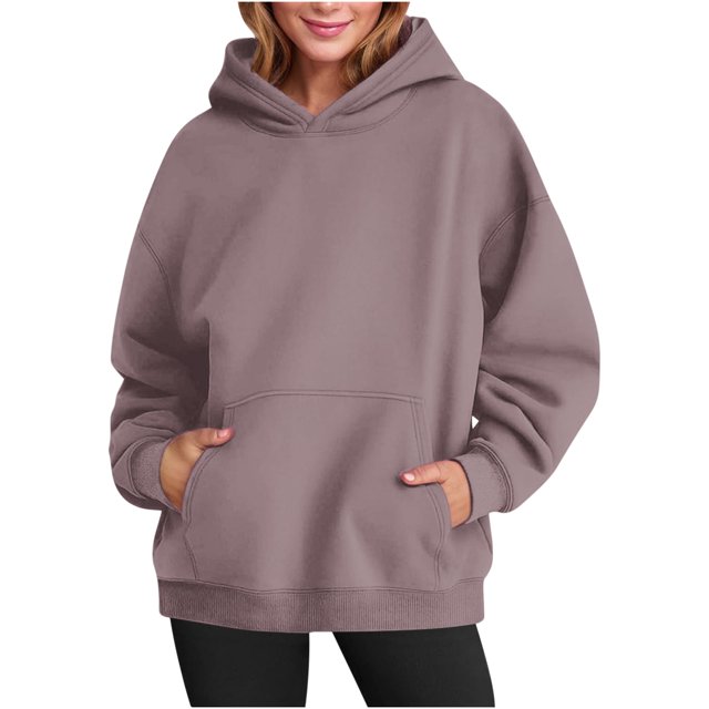 Simua Chandails à Capuche Surdimensionnés pour Femmes, Chandails à Manches Longues, Chandail Ample à Capuche, Tenues d'Automne